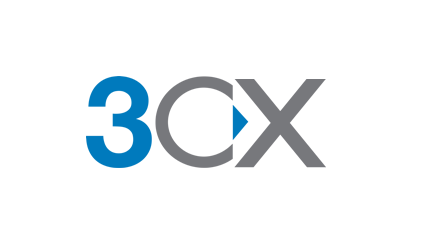 The logo of 3CX who we are partnered with